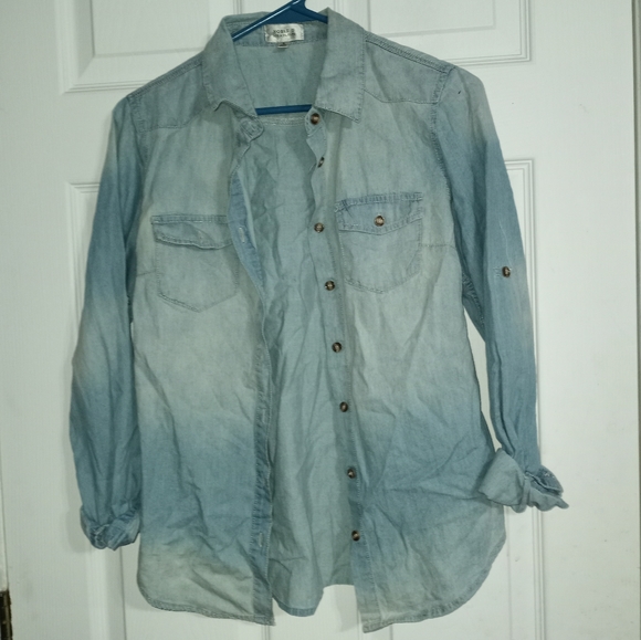 jean button up shirt